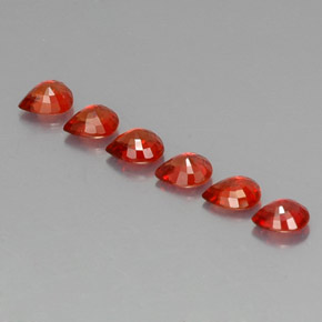 1,69 ct natürliche orangefarbener Saphir-Edelsteine, Birnenform, VVS-VS