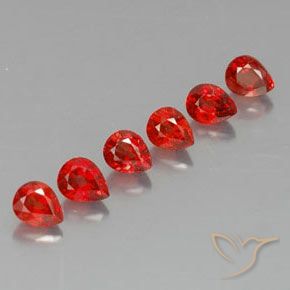2.40 ct natürliche Hellrot Saphir-Edelsteine, Birnenform, VVS-VS