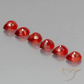 2.40 ct natürliche Hellrot Saphir-Edelsteine, Birnenform, VVS-VS