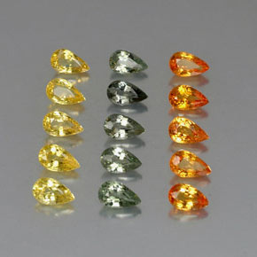 4,20 ct natürliche mehrfarbiger Saphir-Edelsteine, Birnenform, VVS-VS