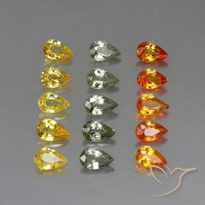 4,05 ct natürliche mehrfarbiger Saphir-Edelsteine, Birnenform, VVS-VS