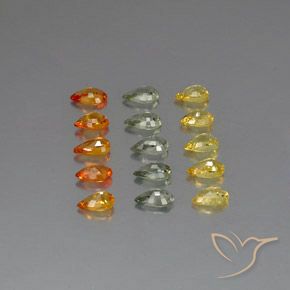 4,05 ct natürliche mehrfarbiger Saphir-Edelsteine, Birnenform, VVS-VS
