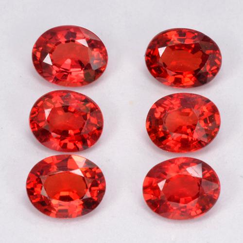 1,95 ct natürliche orangefarbener Saphir-Edelsteine, Oval Schliff, VVS-VS