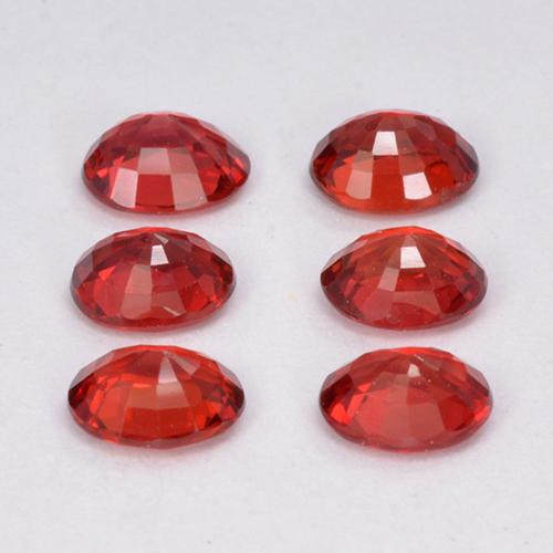 1,95 ct natürliche orangefarbener Saphir-Edelsteine, Oval Schliff, VVS-VS