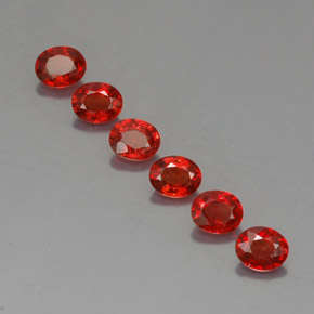 2,08 ct natürliche orangefarbener Saphir-Edelsteine, Oval Schliff, VVS-VS