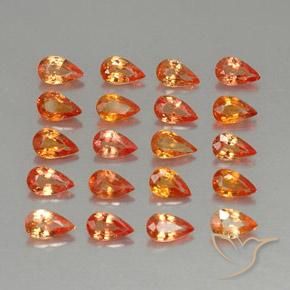 4.60 ct natürliche Mittelorange Saphir-Edelsteine, Birnenform, VVS-VS