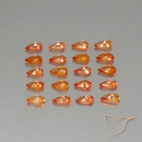 4.60 ct natürliche Mittelorange Saphir-Edelsteine, Birnenform, VVS-VS
