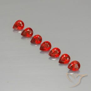 1,97 ct natürliche orangefarbener Saphir-Edelsteine, Birnenform, VVS-VS