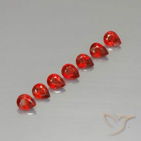 1,97 ct natürliche orangefarbener Saphir-Edelsteine, Birnenform, VVS-VS