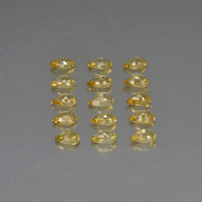  ct natürliche Gold Saphir-Edelsteine, Birnenform, VVS-VS