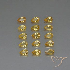 4,27 ct natürliche gelber Saphir-Edelsteine, Birnenform, VVS-VS