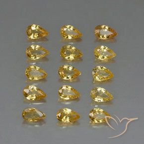 4,27 ct natürliche gelber Saphir-Edelsteine, Birnenform, VVS-VS