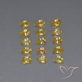 3,73 ct natürliche gelber Saphir-Edelsteine, Birnenform, VVS-VS