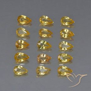 3,73 ct natürliche gelber Saphir-Edelsteine, Birnenform, VVS-VS