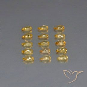 3,73 ct natürliche gelber Saphir-Edelsteine, Birnenform, VVS-VS