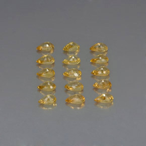  ct natürliche gelber Saphir-Edelsteine, Birnenform, VVS-VS