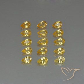 3,68 ct natürliche gelber Saphir-Edelsteine, Birnenform, VVS-VS