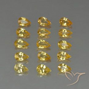 3,68 ct natürliche gelber Saphir-Edelsteine, Birnenform, VVS-VS