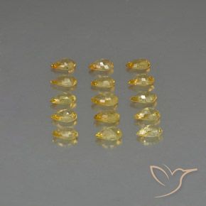 3,68 ct natürliche gelber Saphir-Edelsteine, Birnenform, VVS-VS