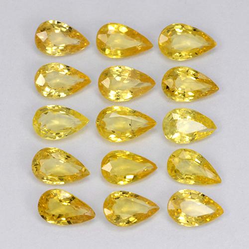 3,26 ct natürliche gelber Saphir-Edelsteine, Birnenform, VVS-VS