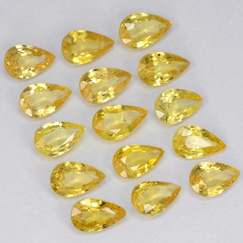 3,26 ct natürliche gelber Saphir-Edelsteine, Birnenform, VVS-VS