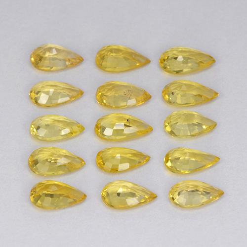 3,26 ct natürliche gelber Saphir-Edelsteine, Birnenform, VVS-VS