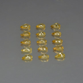  ct natürliche gelber Saphir-Edelsteine, Birnenform, VVS-VS