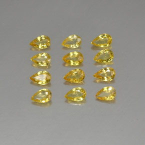  ct natürliche Gold Saphir-Edelsteine, Birnenform, VVS-VS