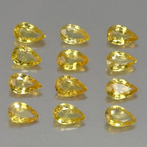  ct natürliche Gold Saphir-Edelsteine, Birnenform, VVS-VS