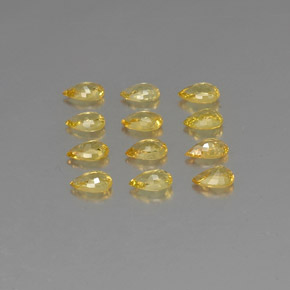  ct natürliche Gold Saphir-Edelsteine, Birnenform, VVS-VS