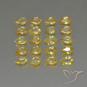4,30 ct natürliche gelber Saphir-Edelsteine, Birnenform, VVS-VS