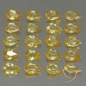 4,30 ct natürliche gelber Saphir-Edelsteine, Birnenform, VVS-VS