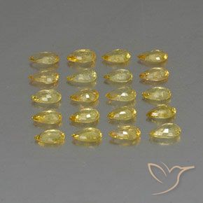 4,30 ct natürliche gelber Saphir-Edelsteine, Birnenform, VVS-VS
