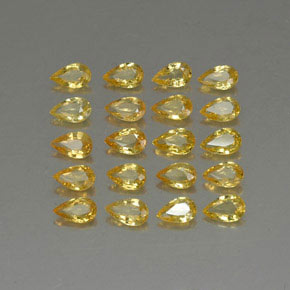  ct natürliche Gold Saphir-Edelsteine, Birnenform, VVS-VS