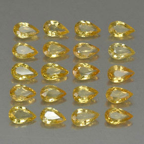  ct natürliche Gold Saphir-Edelsteine, Birnenform, VVS-VS