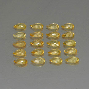  ct natürliche Gold Saphir-Edelsteine, Birnenform, VVS-VS