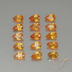 4.46ctw Natürlicher Mittelorange Saphir, Birnenform, VVS-VS