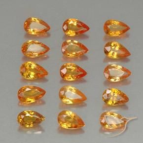 4.46 ct natürliche Mittelorange Saphir-Edelsteine, Birnenform, VVS-VS
