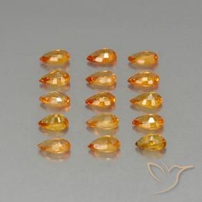 4.46 ct natürliche Mittelorange Saphir-Edelsteine, Birnenform, VVS-VS