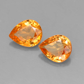  ct natürliche orangefarbener Saphir-Edelsteine, Birnenform, VS