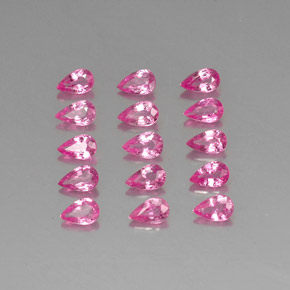 4,04 ct natürliche rosafarbener Saphir-Edelsteine, Birnenform, VVS-VS