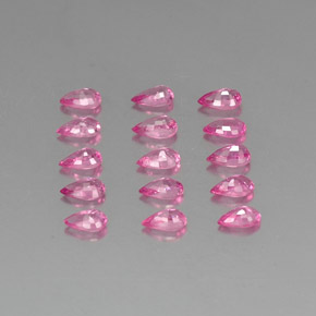 4,04 ct natürliche rosafarbener Saphir-Edelsteine, Birnenform, VVS-VS