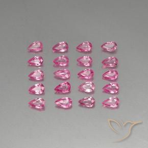 4.36 ct natürliche tiefrosa Saphir-Edelsteine, Birnenform, VVS-VS