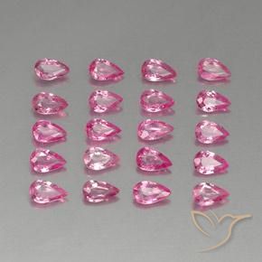 4.36 ct natürliche tiefrosa Saphir-Edelsteine, Birnenform, VVS-VS