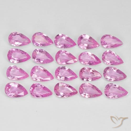 4.48 ct natürliche Helles Royal Lila Pink Saphir-Edelsteine, Birnenform, VVS-VS