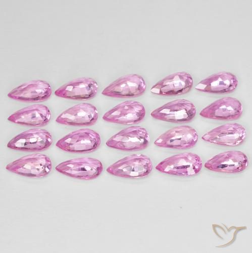 4.48 ct natürliche Helles Royal Lila Pink Saphir-Edelsteine, Birnenform, VVS-VS