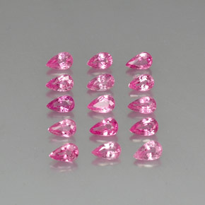 4,21 ct natürliche rosafarbener Saphir-Edelsteine, Birnenform, VVS-VS