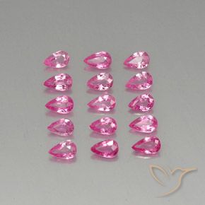 3,58 ct natürliche rosafarbener Saphir-Edelsteine, Birnenform, VVS-VS