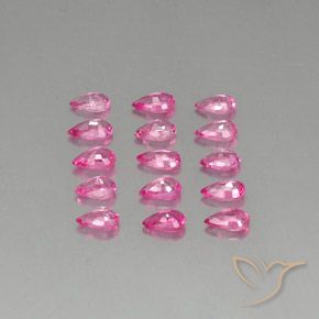 3,58 ct natürliche rosafarbener Saphir-Edelsteine, Birnenform, VVS-VS