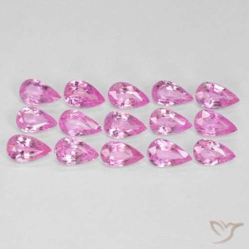 4.26 ct natürliche Mittelrosa Saphir-Edelsteine, Birnenform, VVS-VS